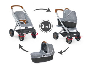 Smoby Mc And Q Pushchair And Pram Grey Καροτσι 3 Σε 1 (253104)