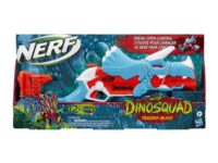 Nerf DinoSquad Tricera-blast Blaster, Break-Open 3-Dart Loading, 12 Nerf Darts, Dart Storage, Triceratops Dinosaur Design(NEF0803)