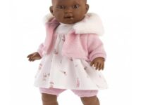 ΚΟΥΚΛΑ 38cm ΜΑΥΡH ΡΟΖ ΡΟΥΧΑ LLORENS(LI0-3861)