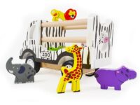 Ξύλινο Φορτηγάκι με Ζωάκια της Ζούγκλας (2876)