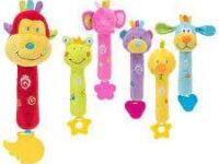 Animal Plush Rattle Toy, Cartoon Soft Stuffed Handheld Rattle with Sound(8014966054849)