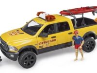 Bruder Φορτηγάκι Αγροτικό Ram Με Ναυαγοσώστη Και Σανίδα (02506)