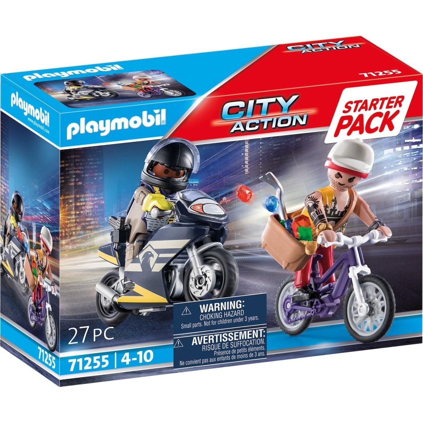 Playmobil City Action Starter Pack Αστυνομική Καταδίωξη Ληστή Κοσμημάτων(71255)