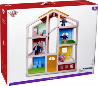 Ξύλινο Κουκλόσπιτο με Αξεσουάρ TOOKY TOY TKB86