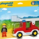 Playmobil 1-2-3 Πυροσβέστης με Κλιμακοφόρο Όχημα για 1,5+ Ετών (6967)