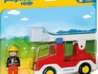 Playmobil 1-2-3 Πυροσβέστης με Κλιμακοφόρο Όχημα για 1,5+ Ετών (6967)