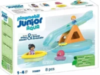 Playmobil Junior: Νησάκι με Νερό & Τραμπάλα & Βαρκούλα για 12+ Μηνών (71687)